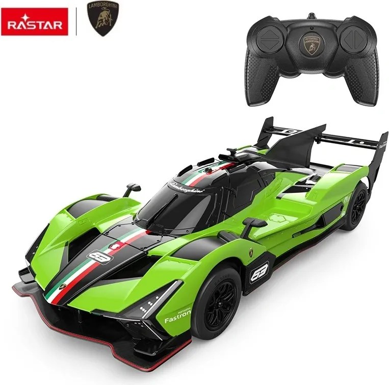 RASTAR Diaľkovo ovládané RC auto Lamborghini SC63 LMDh 1:24, čierno-zelené (Rastar)