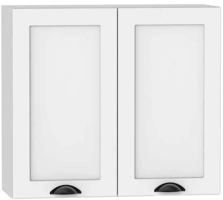 Kuchynská skrinka Adele W80su Alu Biely hrášok/Biely