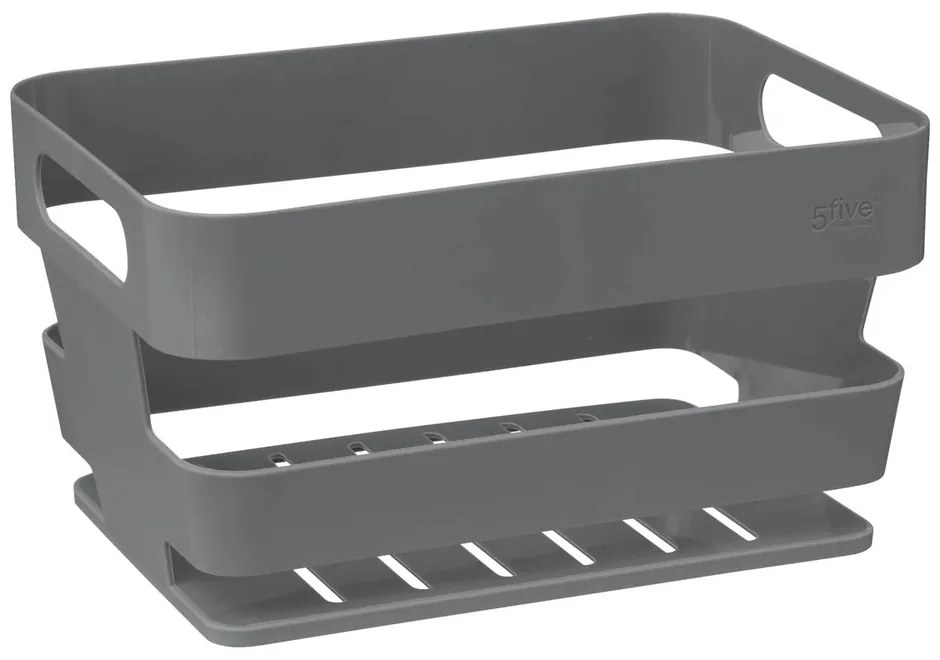 Úložný box na hračky do vane alebo sprchy s dierovaným dnom, sivý BATH