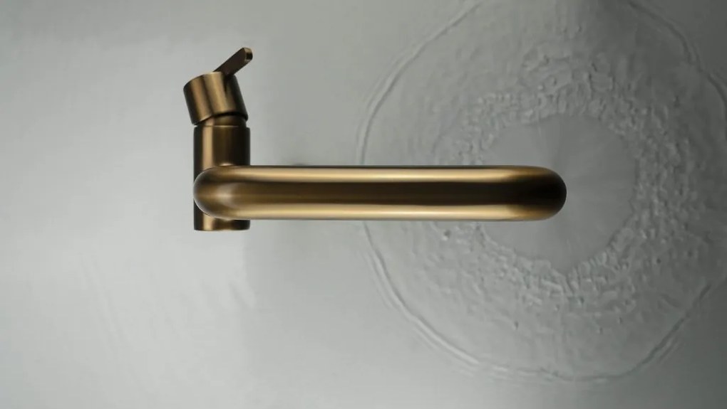 Deante Silia, vysoká umývadlová batéria s pravouhlým výtokom, bronzová, DEA-BQS_C24K