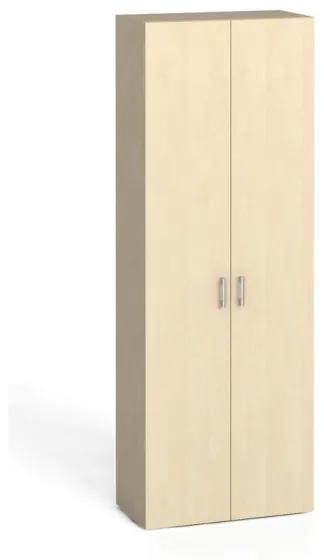 Kancelárska skriňa s dverami PRIMO KOMBI, 5 polic, 2233 x 800 x 400 mm, breza