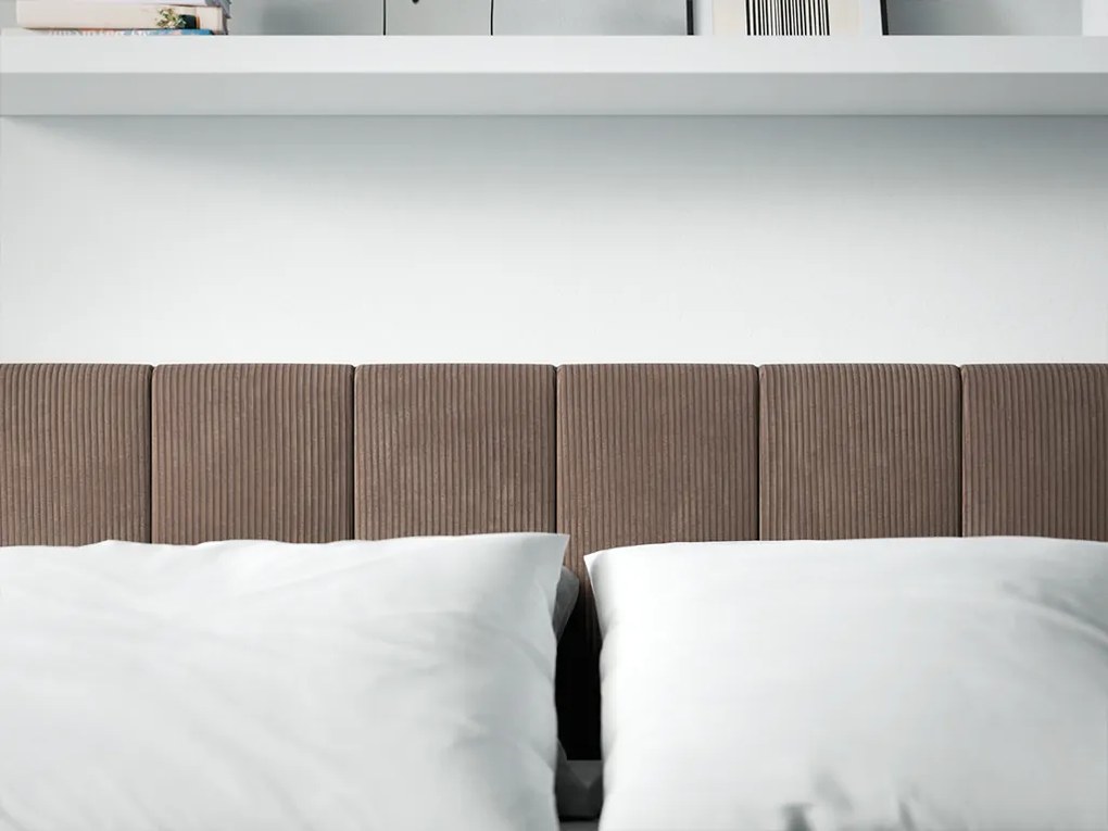 Čalúnený nástenný panel FRAME LINCOLN 30x60 cm Farba: Svetlosivá