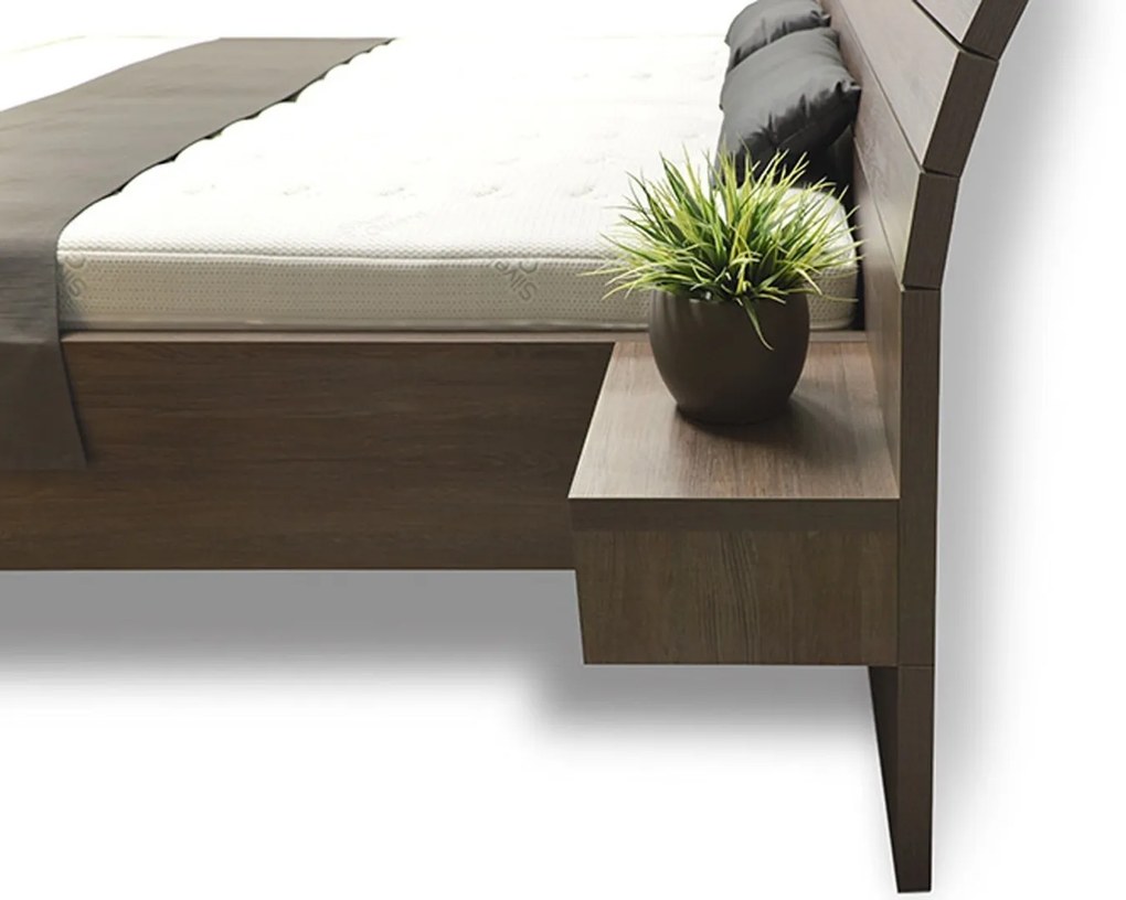 Ahorn SALINA - jednolôžková posteľ so širokým čelom 100 x 200 cm, lamino