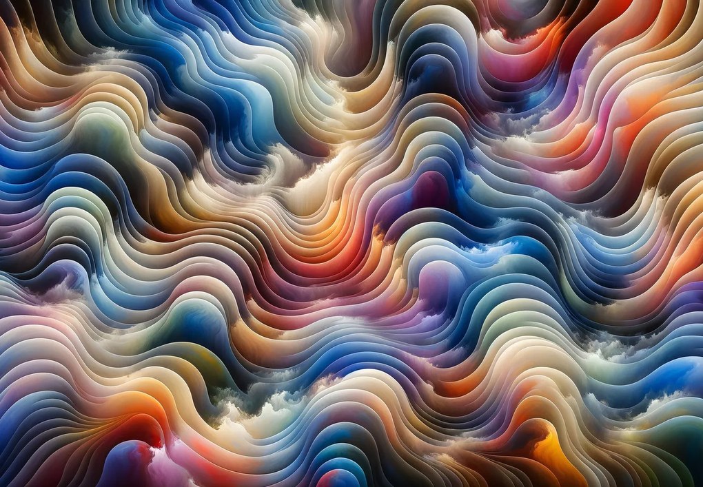 Fototapeta - Farebné vlny (147x102 cm)