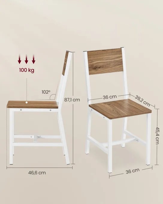 Set dvoch jedálenských stoličiek LDC092W01 (2ks)