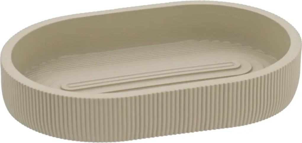 Sada kúpeľňových doplnkov Elya, béžová/s čiernymi prvkami