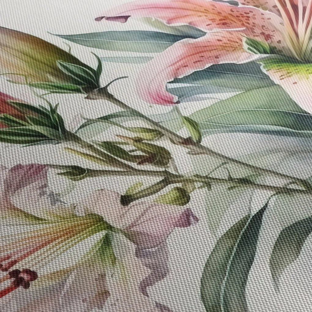 Obraz - Ľalia, ilustrácie (150x105 cm)