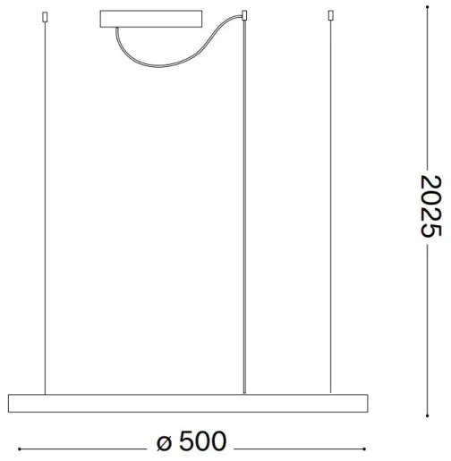 Ideal Lux - LED luster na lanku ORACLE SLIM LED/28W/230V 3000K pr. 50 cm biela
