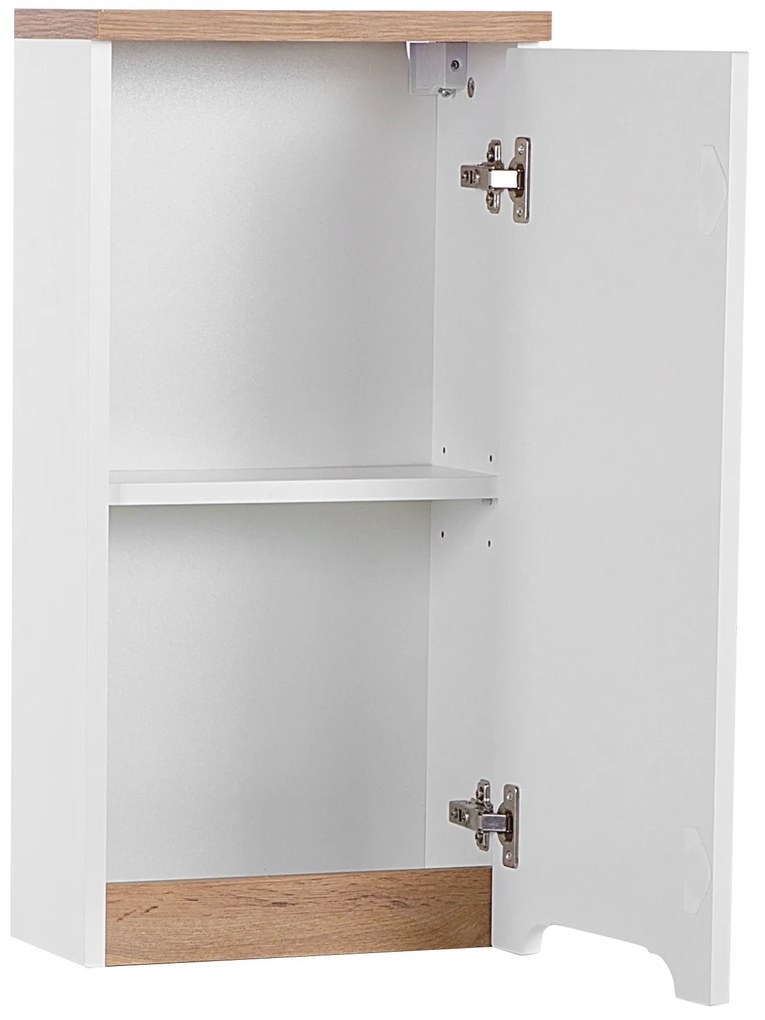 Kúpeľňová závesná skrinka BALI biela - nízka vrchný