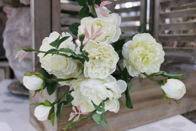 Biela kytička z viackvetých ruží