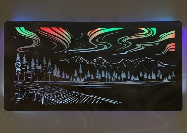 Led obraz Polárna žiara RGBW