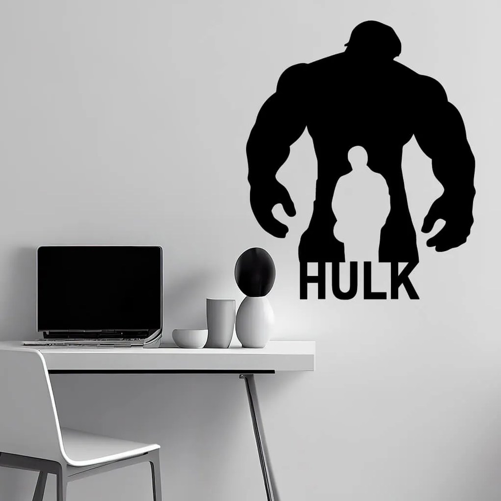 Veselá Stena Samolepka na stenu na stenu Hulk silueta Farba: černá