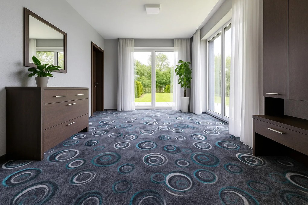 ITC, Koberec metráž Drops 99, na mieru, šíře 4m,5m, šedá, filc, chodba / predsieň