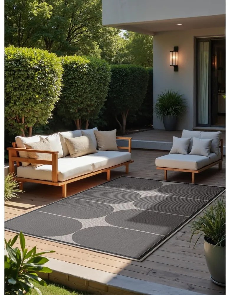 Čierno-biely vnútorný a vonkajší koberec 160x230 cm Duet Bowen – NORTHRUGS