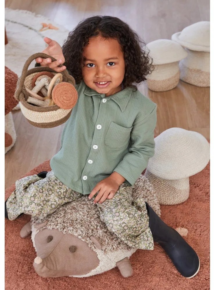 Béžový bavlnený detský hrací koberec 120x160 cm Mushroom Forest – Lorena Canals