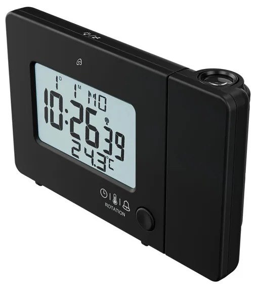 AURIOL® Rádiobudík s projekciou SFPW 360 B1 (čierna) (100344113)