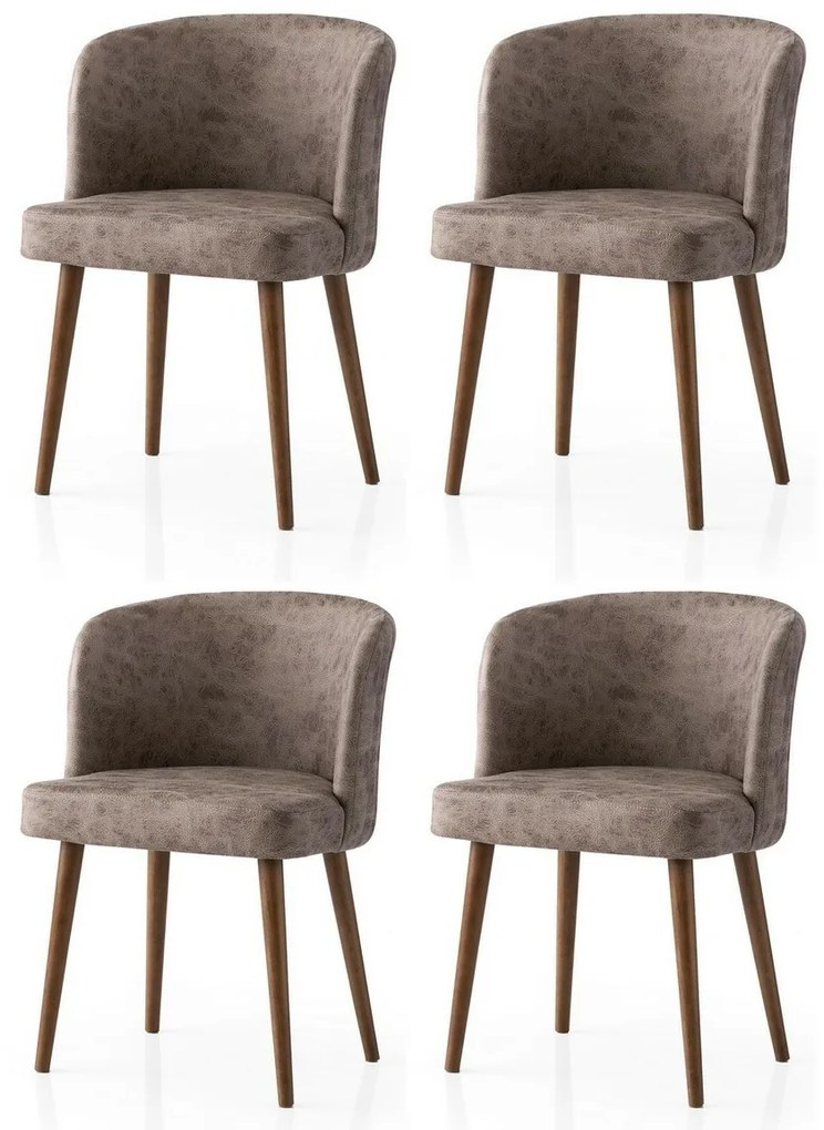 Súprava jedálenských stoličiek Zen Mink and Black, 4 ks