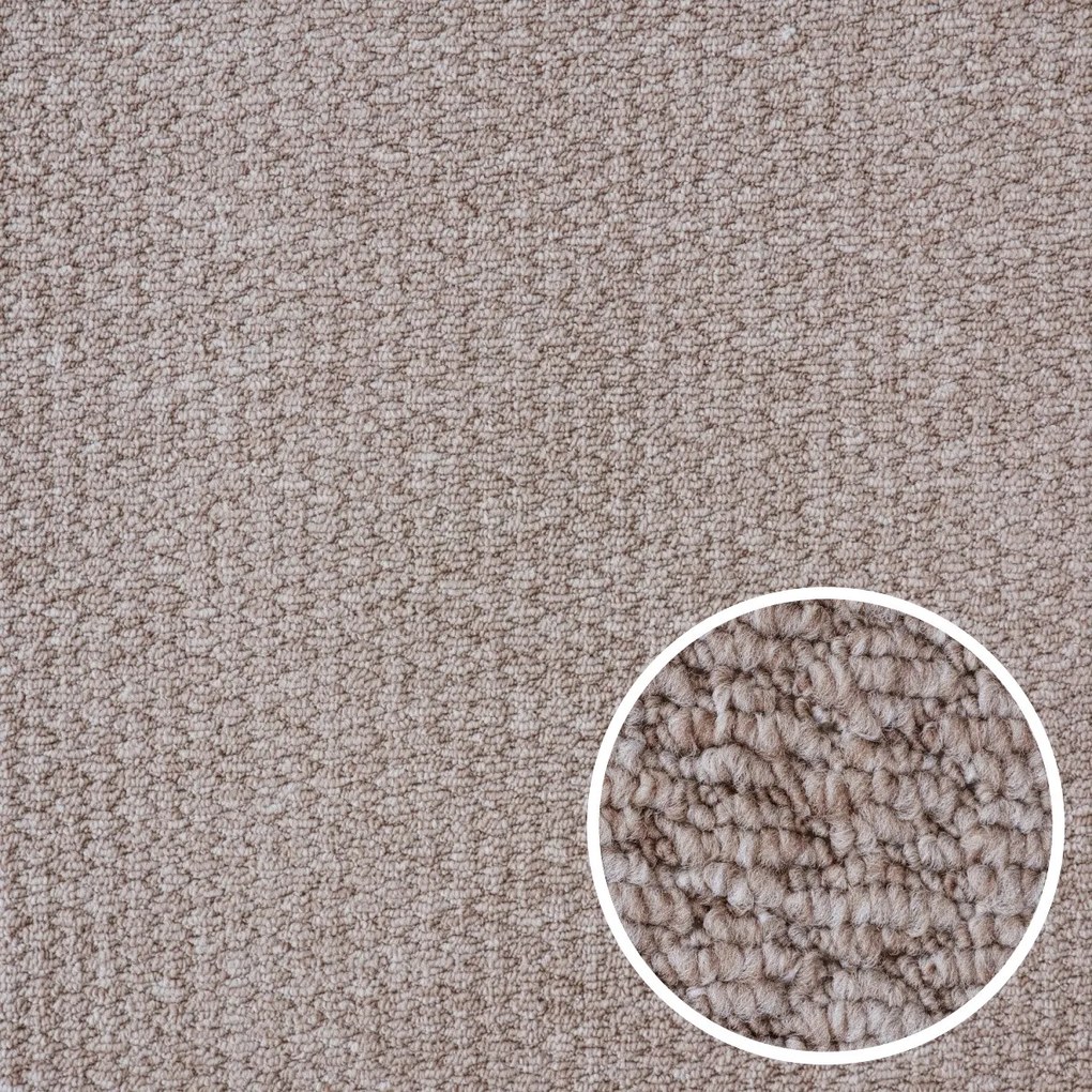 AladinWorld Expres, Metrážny koberec Atlas 31, na mieru, šíře 4m, hnedá, filc, chodba / predsieň