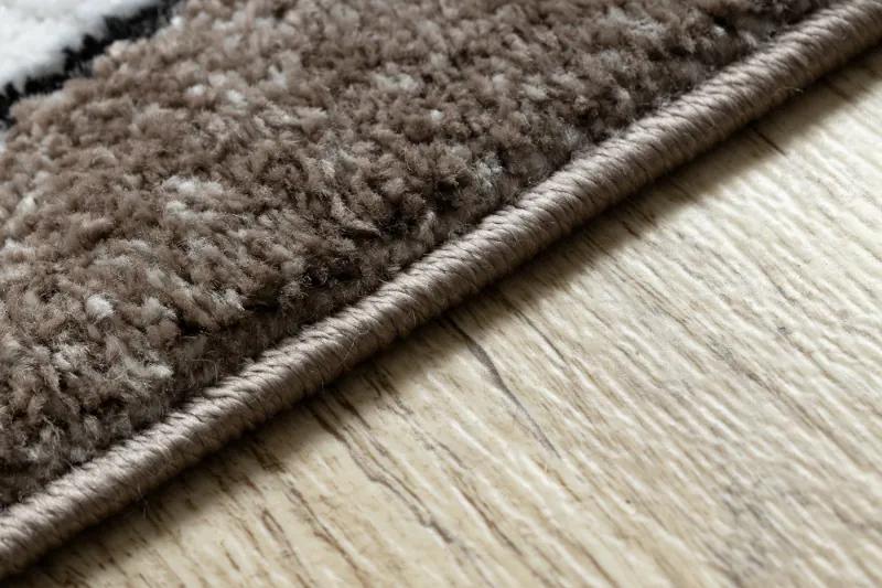 Moderný koberec COZY Tico,  geometrický, hnedý