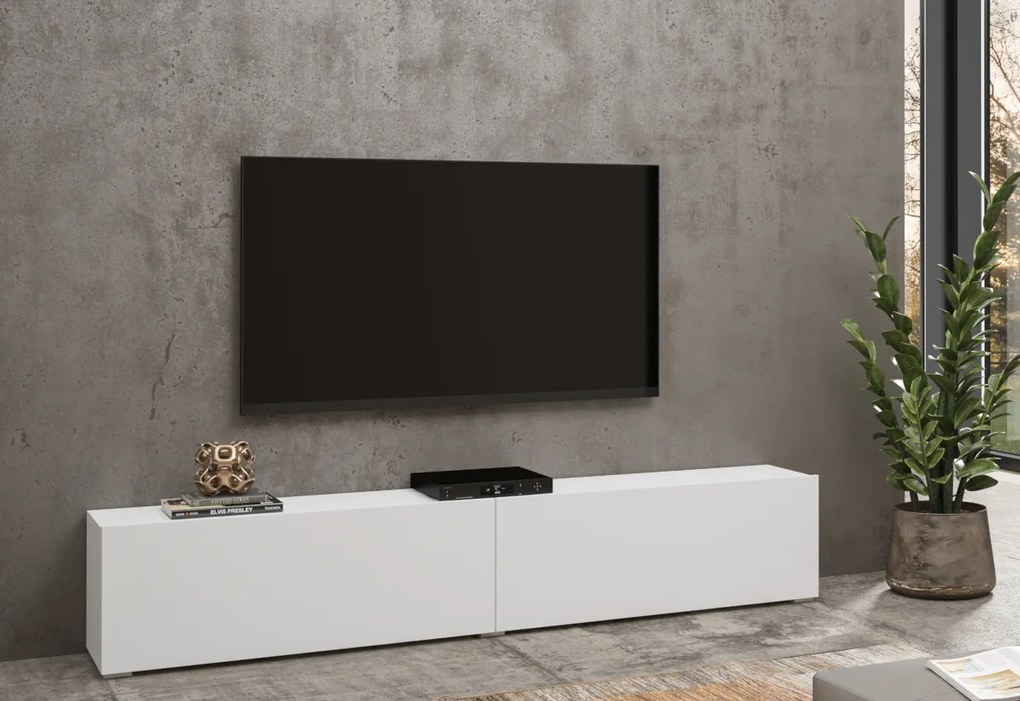 TV stolík AVANA 2KL, 180x35x30, čierna/wotan