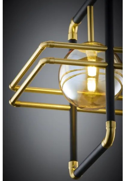 Jupiter 2025 - Luster na lanku FIORI 1xG9/10W/230V čierna/zlatá/béžová