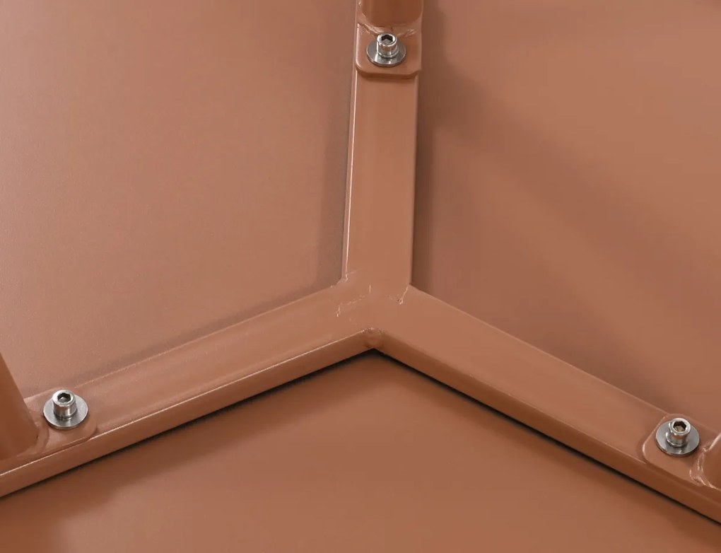 Konferenčný stolík Minot - v45 x Ø60 cm - Terracotta