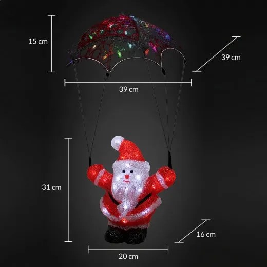 InternetovaZahrada Mikuláš s padákom - LED osvetlenie