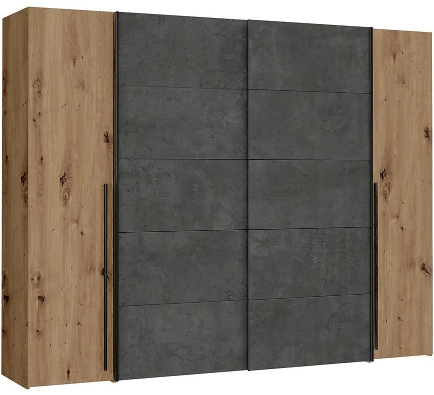 Skriňa Narago 270 cm Dub Artisan/Betón