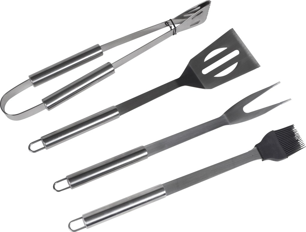 Nehrdzavejúce grilovacie náradie BestBerg BBBQ-4BT / 4 ks / čierna/strieborná