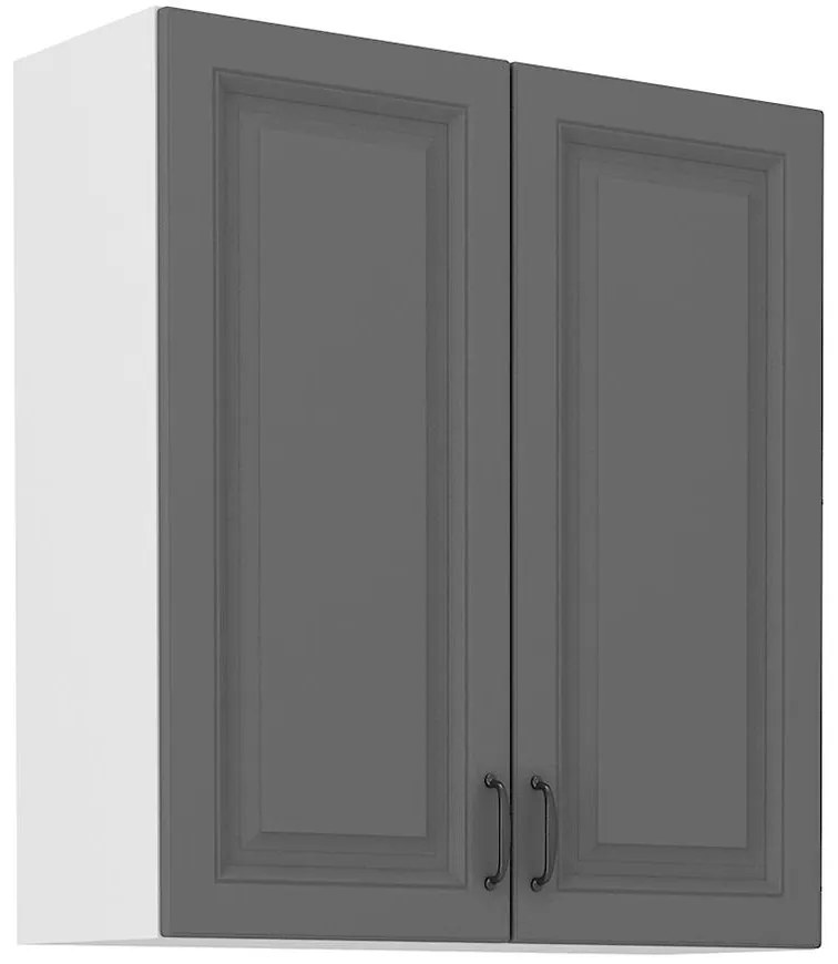 Kuchynská skrinka Stilo dustgrey/biely 80g/90 2f
