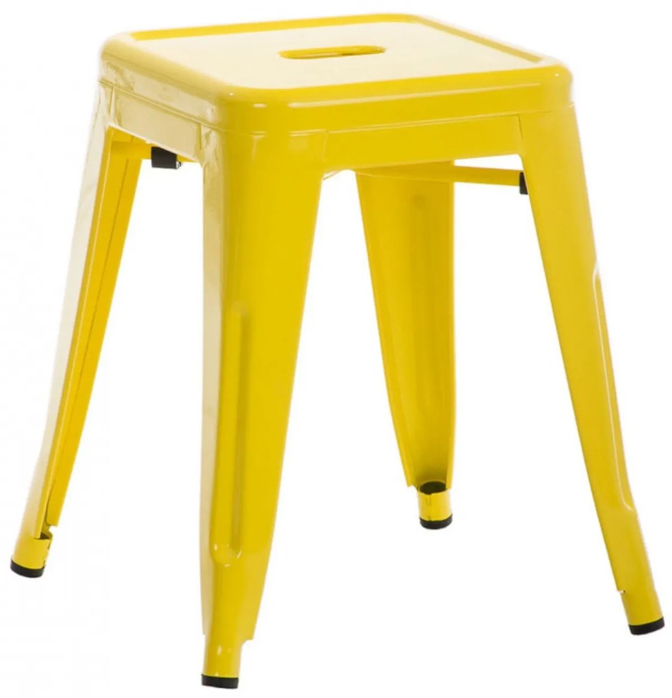 Stohovateľná kovová stolička Arm - Žltá
