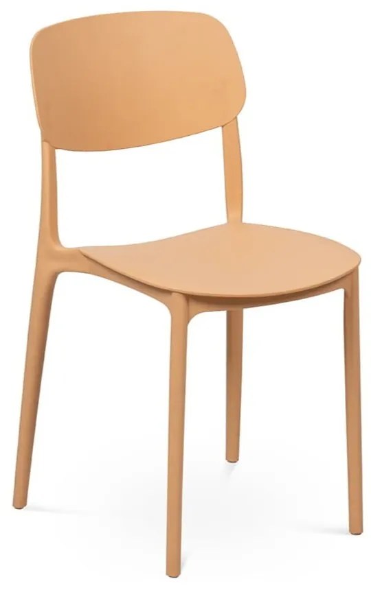 Broskyňová plastová záhradná stolička Hébé – Bonami Essentials