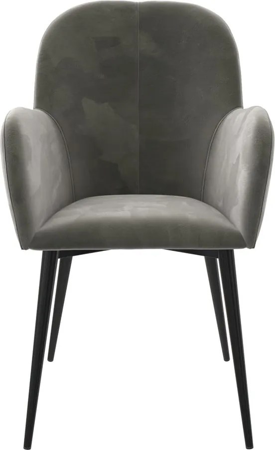 Sivé čalúnené jedálenské kreslo Fitz – Støraa