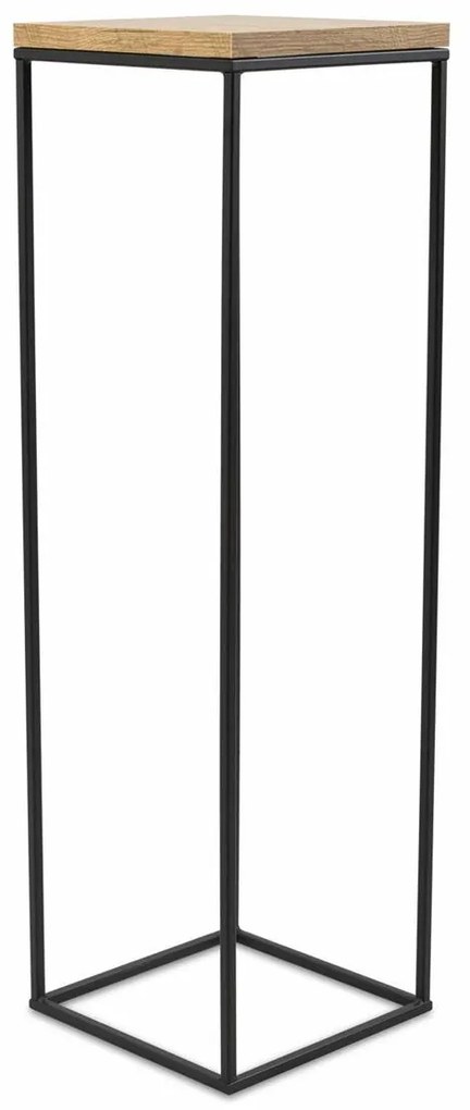 STOJAN NA KVETINÁČ SIMPLE 80X24X24 CM ČIERNA/HNEDÁ