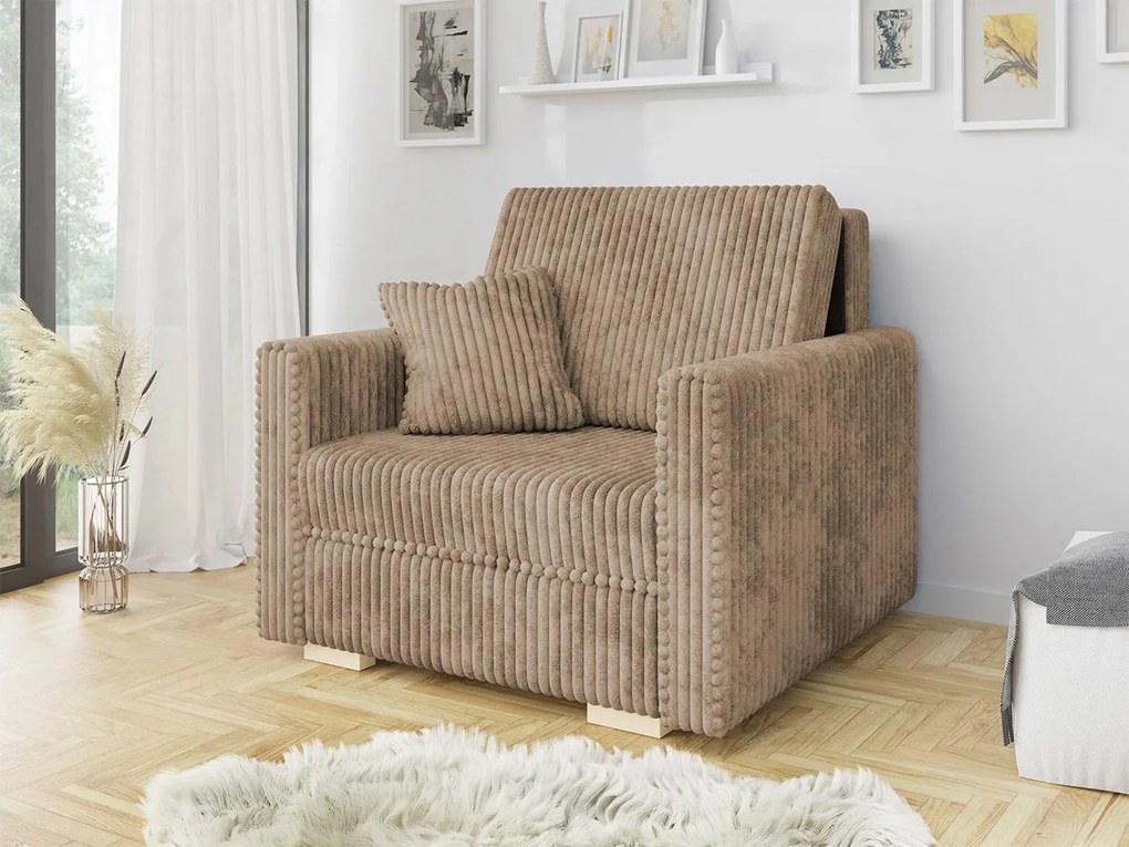 Rozkladacie kreslo Carivia Piano I (svetlohnedá) (s úl. priestorom). Vlastná spoľahlivá doprava až k Vám domov. 1105666