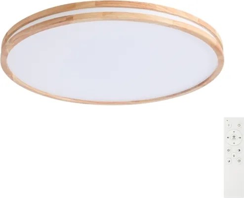 Brilagi - LED stmievateľné svietidlo MOLINA LED/100W/230V 3000-6000K dub, priemer 80 cm + diaľkový ovládač