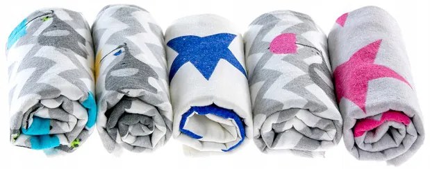 Vulpi Flanelové látkové plienky s potlačou MIX 70x80 5v1 Farba: chlapčenské
