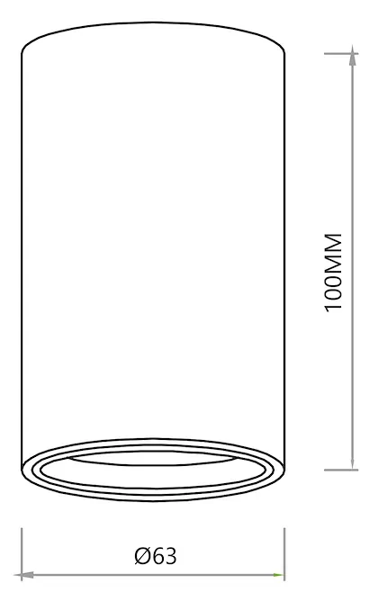 Stropné svietidlo Genesis, 1x biele kovové tienidlo, (10 cm)