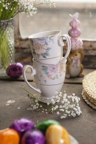 Porcelánový dezertný tanierik s kvetinami Flowers - Ø 20*2 cm