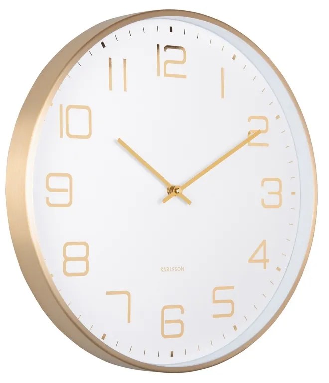 Karlsson 5973WH dizajnové nástenné hodiny biele,priemer 40 cm