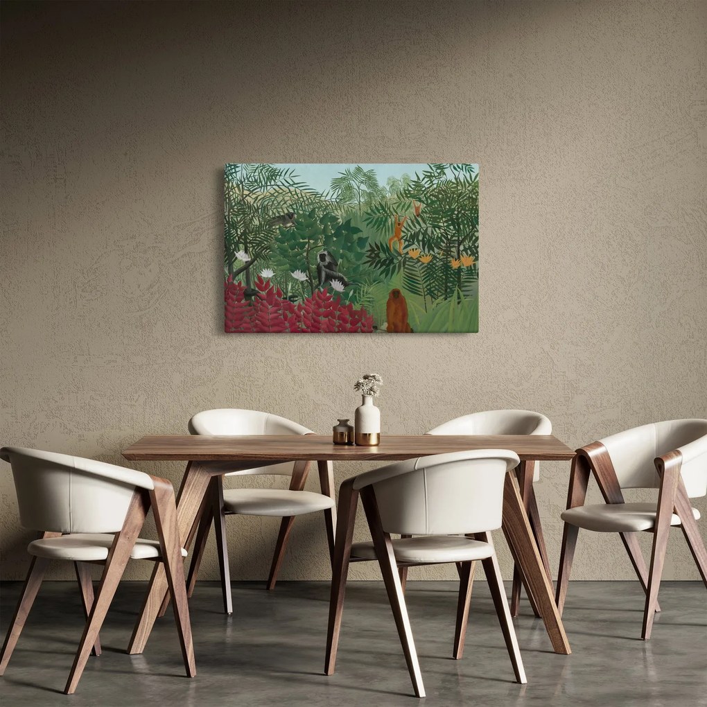Obraz - Henri Rousseau, Tropical Forest with Monkeys, reprodukcia (90x60 cm)