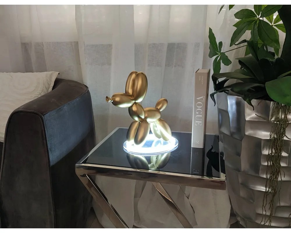 Dizajn LED lampa DOG POP ART gold
