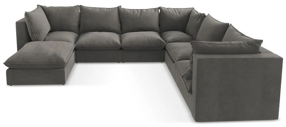 Tmavosivá rohová pohovka (pravý roh/do tvaru "U") Manao – Makamii