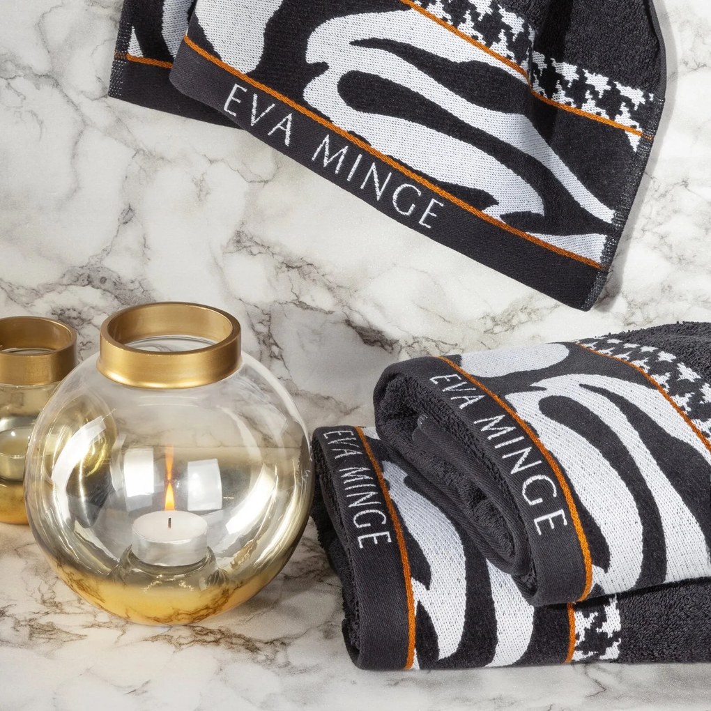 BAVLNENÝ UTERÁK EVA MINGE6 70X140 CM ČIERNA