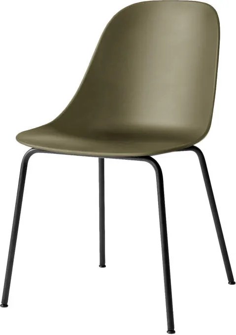 Menu Stolička Harbour Side Chair, black tube base / olive