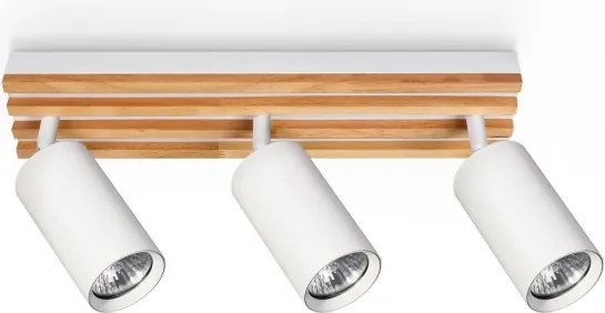 Brilagi - Bodové svietidlo SELE WOOD ACOUSTIC 3xGU10/30W/230V biela/drevo
