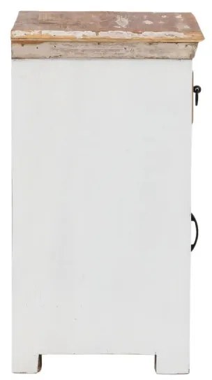 furniture-nabytek.cz - Masívna kúpeľňová spodná skrinka Perth z recyklovaného dreva, lakovaná, biela / farebná – 46×43×80 cm
