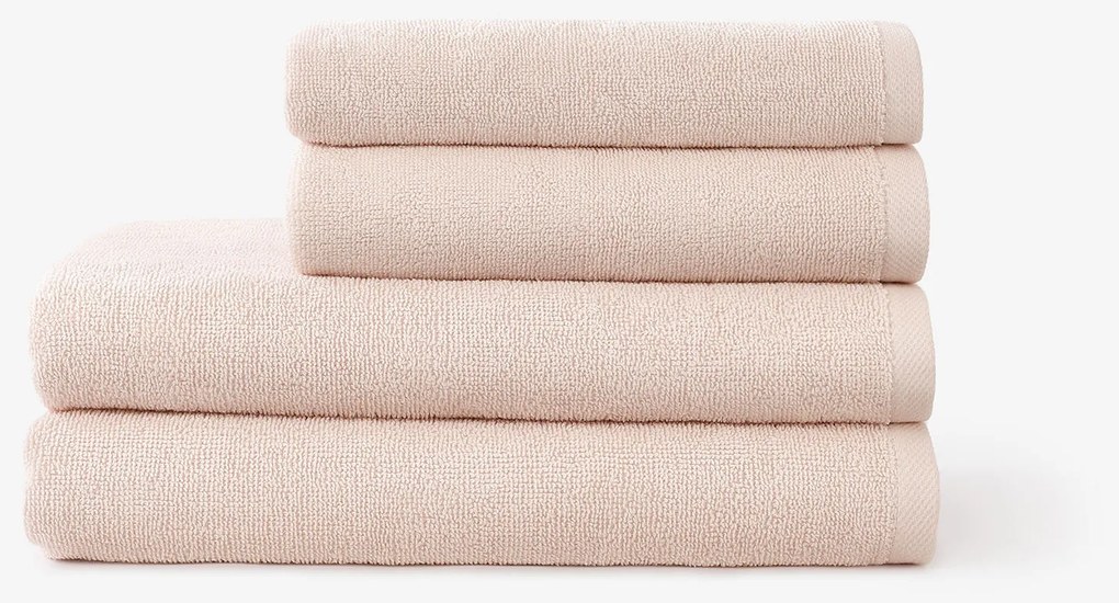 Goldea bavlnený froté uterák / osuška soft bez bordúry – svetlo ružový 50 x 100 cm