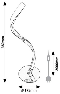 Rabalux 74211 - LED Stolná lampa AZULA LED/3W/230V 4000K chróm