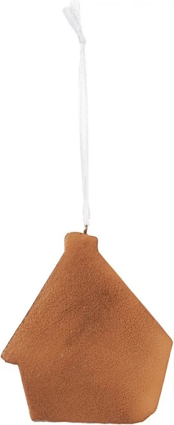 Závesná dekorácia zasnežená perníková chalúpka Frosted Ginger - 9*1*10 cm